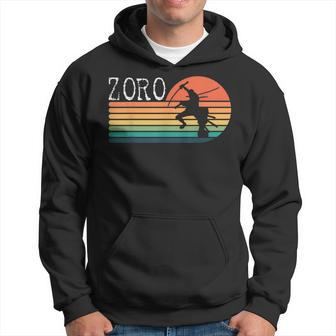 Cool Graphic Zoro Samurai Pirate Sunset Hoodie - Seseable