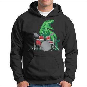 Cool Dinosaur Drummer Best For All Drummers Hoodie | Mazezy