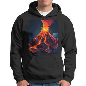 Cool Erupting Volcano With Lava For Flames Lovers Hoodie - Thegiftio UK