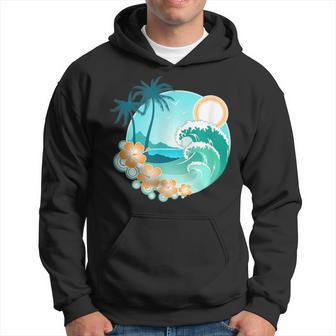 Cool Island Scene Beach Surf Hoodie - Monsterry UK