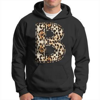 Cool Letter B Initial Name Leopard Cheetah Print Hoodie - Monsterry DE