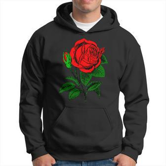 Cool Red Roses Lovers Men Women Youth Floral Hoodie - Seseable