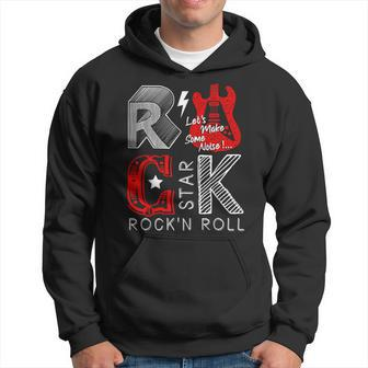 Cool Rock And Roll Star I Love Rock Loud Music Rock & Roll Hoodie - Monsterry DE