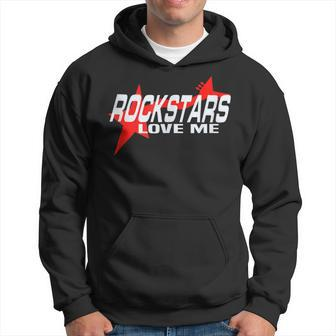 Cool Rockstars Love Me Rock Music Lovers Quote Bold Band Hoodie - Monsterry UK