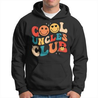 Cool Uncles Club Hippie Face Groovy Father's Day Best Uncle Hoodie - Seseable