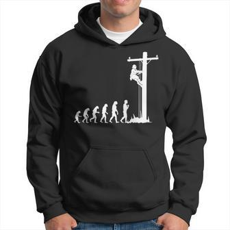Cool Unique Evolution Of Lineman Electrician Hoodie | Mazezy