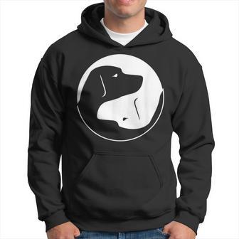 Cool Yin Yang Dog Cute Labrador White Ink Hoodie - Monsterry