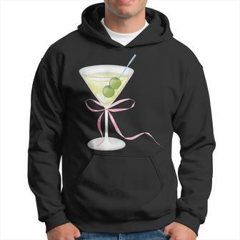 Coquette Bow With Martini Coquette Aesthetic Hoodie - Seseable