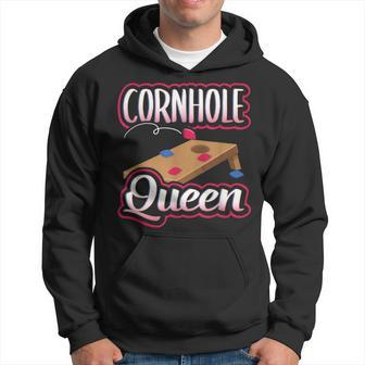 Cornhole Queen Bean Bag Toss Champion Legend Board Boss Hoodie - Monsterry CA