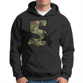 Country Boys Camo 5 Five Year Old Birthday Deer Hunter Theme Hoodie - Monsterry