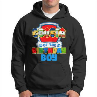 Cousin Of The Birthday Boy Dog Paw Family Matching Boy Girl Hoodie | Mazezy