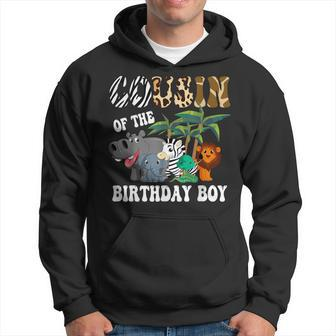 Cousin Of The Birthday Boy Zoo Bday Safari Celebration Hoodie - Thegiftio UK