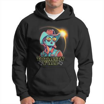 Cowgirl Solar Eclipse 2024 For Texas 40824 Totality Y'all Hoodie | Mazezy