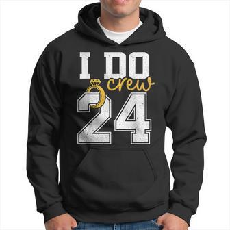 I Do Crew Bride 2024 Squad Bridal Party Bachelorette Shower Hoodie - Thegiftio UK