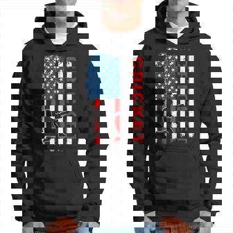 Cricket Usa American Flag Cricket Player Hoodie - Seseable