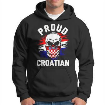 Croatia Men's Zagreb Croatia Hrvatska Black Hoodie - Seseable