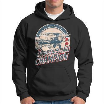 Cropdusting Champion Duster Plane Vintage Hoodie - Monsterry UK