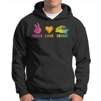 Cruise Ship Peace Love Cruise Hoodie - Seseable