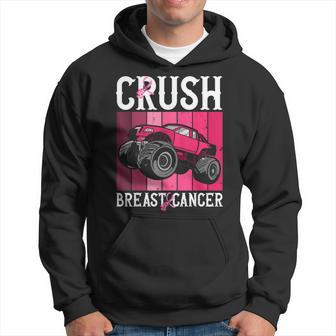 Crush Breast Cancer Monster Truck Pink Breast Cancer Hoodie - Thegiftio UK
