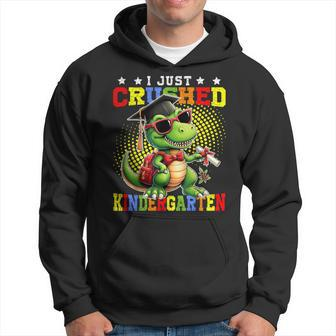 I Crushed Kindergarten Dinosaur Kindergarten Graduation 2024 Hoodie - Monsterry DE