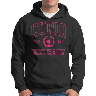 Cupid Est University Happy Valentines Day Love Vintage Retro Hoodie - Monsterry CA