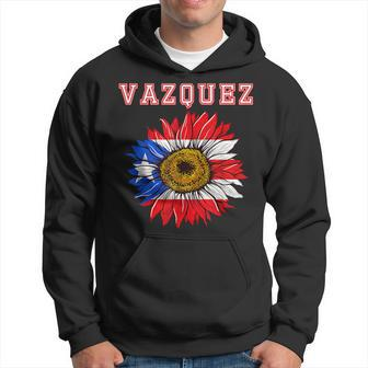 Custom Vazquez Surname Family Name Puerto Rico Flag Hoodie - Seseable