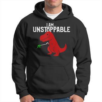 Cute & I Am Unstoppable T-Rex Dinosaur Pun Hoodie - Monsterry