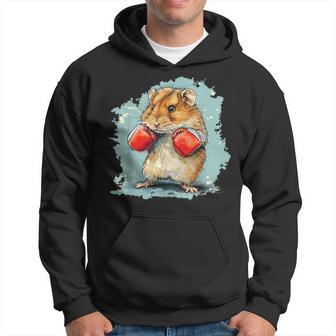 Cute Boxing Hamster With Gloves Hoodie - Thegiftio UK