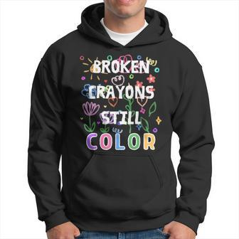 Cute Broken Crayon Still Color Hoodie | Mazezy
