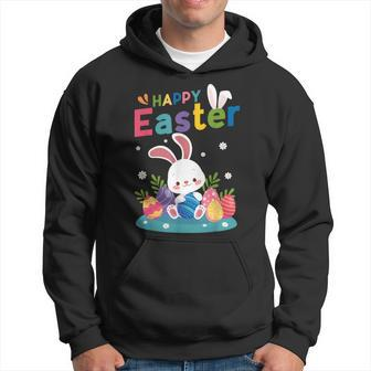 Cute Bunny Eggs Easter Camping Happy Easter Day 2024 Hoodie | Mazezy