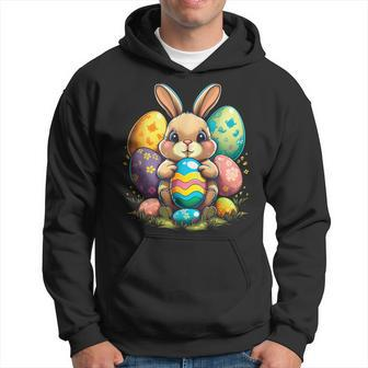 Cute Bunny Rabbit Happy Easter Egg Hoodie - Seseable
