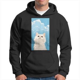 Cute Cat And Clouds Hoodie - Thegiftio UK