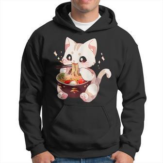 Cute Cat Ramen Noodles Kawaii Anime Girls N Japanese Food Hoodie - Seseable