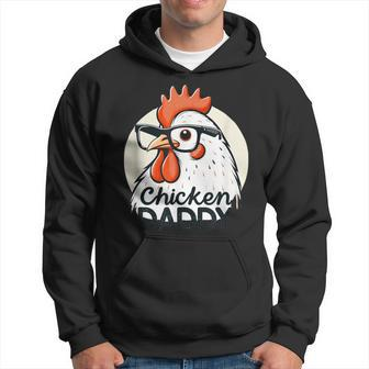 Cute Chicken Daddy Vintage Poultry Farmer Fathers Day Hoodie - Seseable
