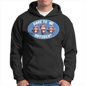 Cute Dare To Be Different Baby Yoga Sloths Frit- Hoodie - Monsterry CA
