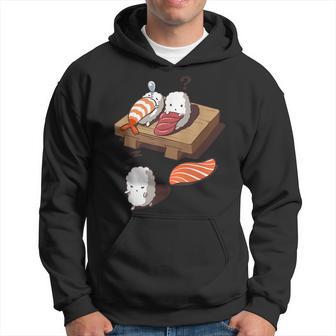 Cute And Japanese Nigiri Sushi Sleepwalking Hoodie - Monsterry UK