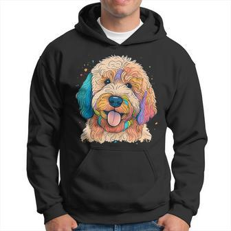 Cute Goldendoodle Dog On Golden Doodle Lover Hoodie - Monsterry