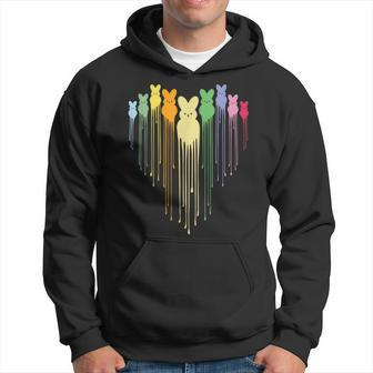 Cute Happy Easter Bunny Rabbit Heart Easter Day Heart Hoodie - Seseable