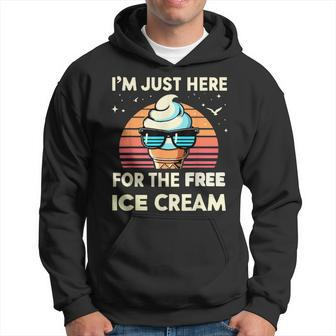 Cute I'm Just Here For The Free Ice Cream Cruise 2024 Hoodie - Monsterry DE