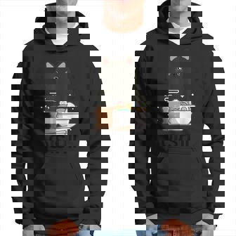 Cute Kawaii Cat Eats Ramen Noodle Kawaii Aesthetic Hoodie - Thegiftio