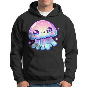 Cute Kawaii Jellyfish Anime Fun Blue Pink Sea Critter Hoodie - Seseable