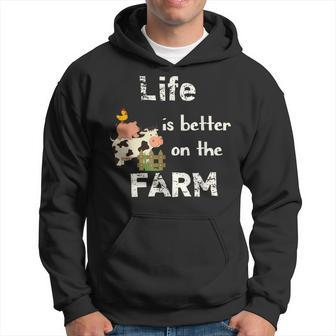 Cute Life Is Better On Farm Farmer Farm Life Hoodie - Monsterry DE