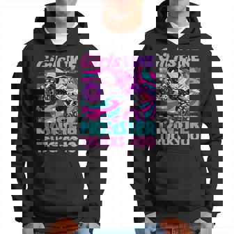 Cute Monster Truck Girls Like Monster Trucks Too Girls Hoodie | Mazezy