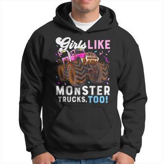 Cute Monster Truck Girls Like Monster Trucks Too Hoodie - Thegiftio UK