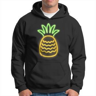 Cute Retro Neon Pineapple For Hawaiian Beaches Hoodie - Monsterry DE