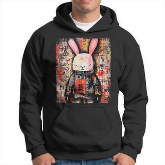 Cyberpunk Japanese Futuristic Rabbit Samurei Hoodie - Thegiftio UK