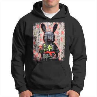 Cyberpunk Rabbit Japanese Futuristic Rabbit Samurei Hoodie - Geschenkecke