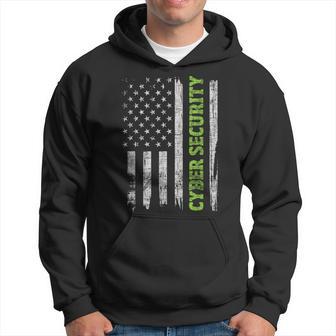 Cybersecurity Usa Flag Computer Engineer Programmer Hacker Hoodie - Monsterry