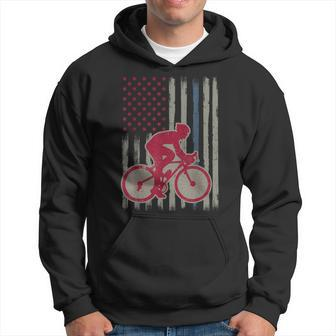 Cycling American Flag Patriotic Usa 4Th Of July Vintage Hoodie - Monsterry AU