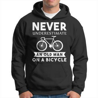Cyclist Never Underestimate An Old Man Bicycle Hoodie - Seseable
